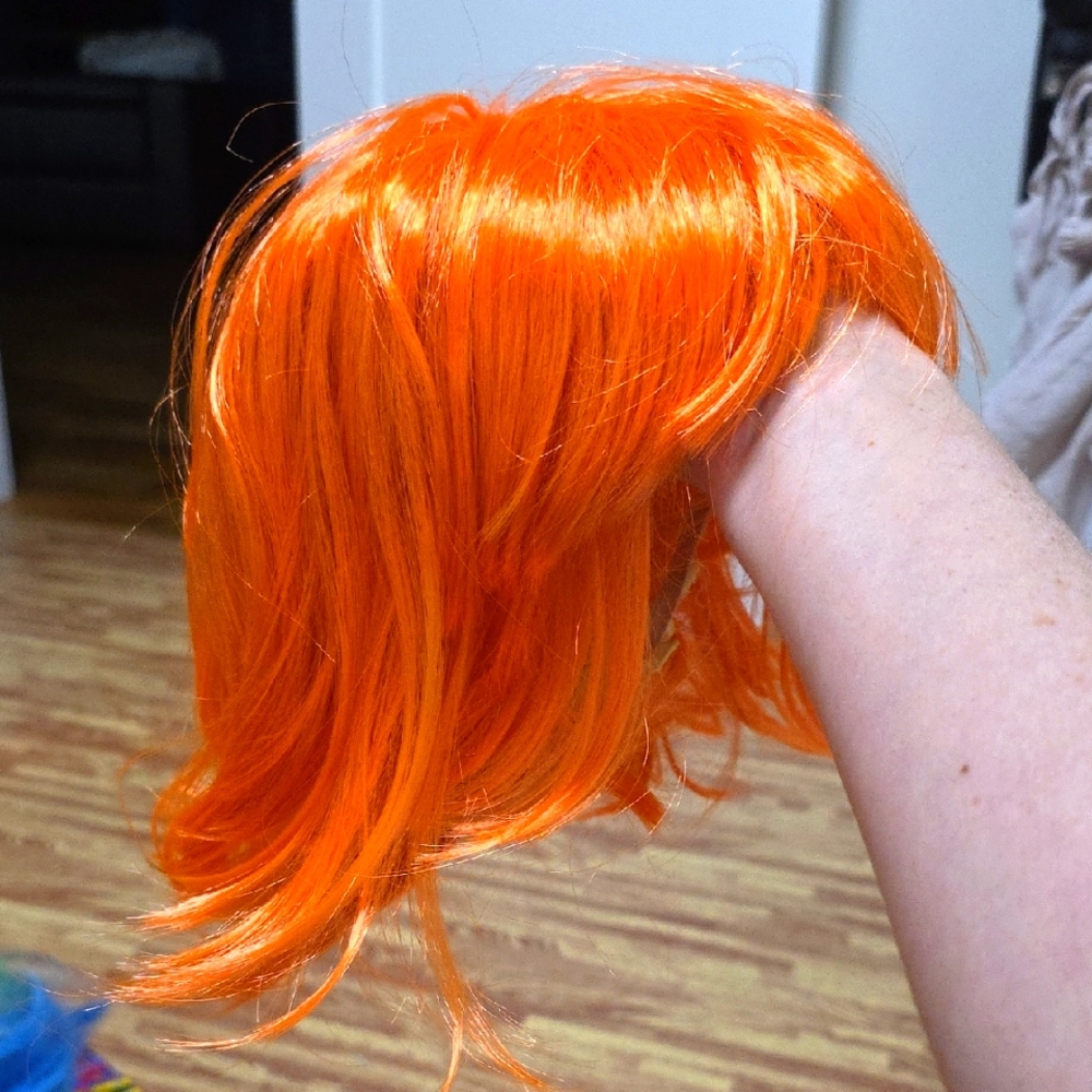 Vibrant Orange Women's Short Wig